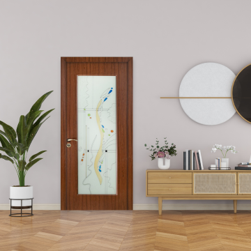 Usa de interior din lemn Fashion  cu geam  FSH 111 2000/800 Teak