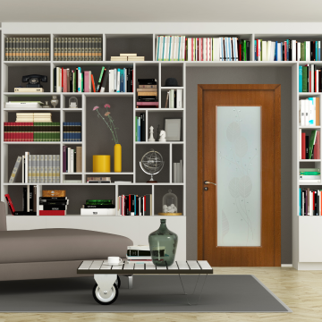 Usa de interior din lemn Fashion  cu geam  FSH 112 2000/800 Stejar inchis