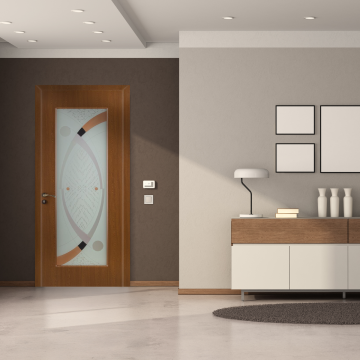 Usa de interior din lemn Fashion  cu geam  FSH 113 2000/700 Stejar Inchis