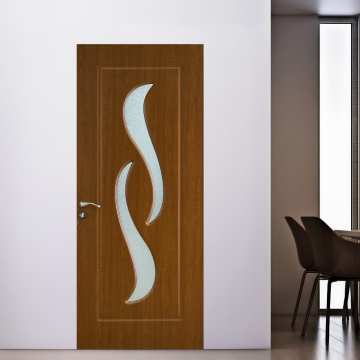Usa de interior din lemn Modern  cu geam  OP-016 2000/600 Stejar inchis