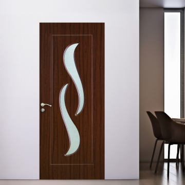 Usa de interior din lemn Modern  cu geam  OP-016 2000/600 Teak