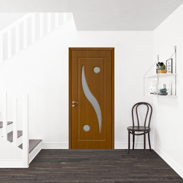 Usa de interior din lemn Modern  cu geam  OP-063 Stejar inchis 2000/800