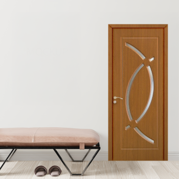 Usa de interior din lemn Modern  cu geam  OP-104 2000/800 Stejar inchis