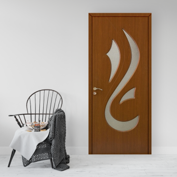 Usa de interior din lemn Modern  cu geam  OP-155 2000/700 Stejar Inchis