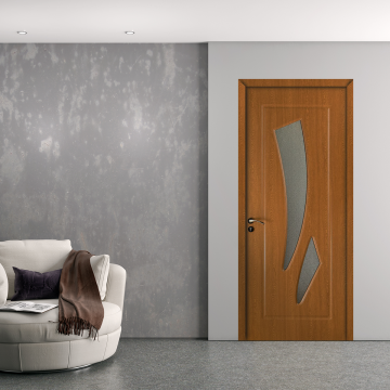 Usa de interior din lemn Modern  cu geam  RA-102 2000/800 Stejar