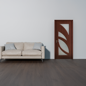 Usa de interior din lemn Modern  cu geam  RA-104 2000/800 Teak