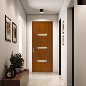 Usa de interior din lemn Style 016  cu geam  Stejar inchis 2000/800