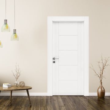 Usa de interior din MDF lacuit  Premia 1036  model L 001  alba  2010/800 mm