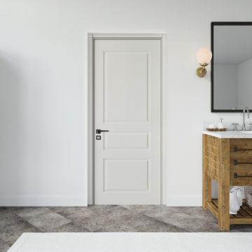 Usa interior din MDF  SY 2102  reversibila  toc inclus  alba  80 x 200 cm