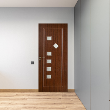 Usa lemn interior cu geam Style 014 Teak 2000/700