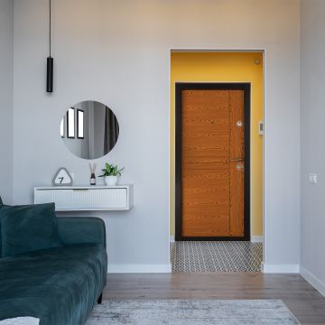 Usa metalica apartament Prestige 03 B  maro  96 x 205 cm  stanga