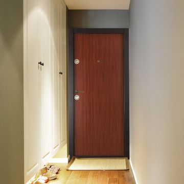 Usa metalica apartament Prestige 05  maro  grosime 80  96 x 205 cm  dreapta