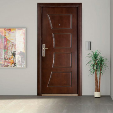 Usa metalica apartament RGT 011  blindata  wenge  96 x 205 cm  dreapta