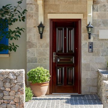 Usa metalica intrare apartament REG-S 135  maro  86 x 205 cm  dreapta