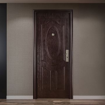 Usa metalica intrare Compact 10  maro  86 x 205 cm  stanga