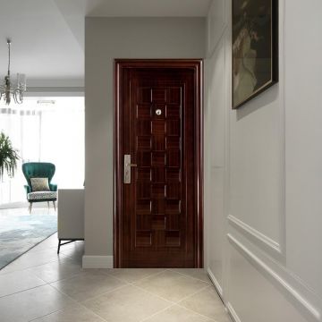 Usa metalica intrare REG 02  maro  86 x 205 cm  dreapta