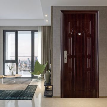 Usa metalica intrare REG 33  maro  86 x 205 cm  dreapta