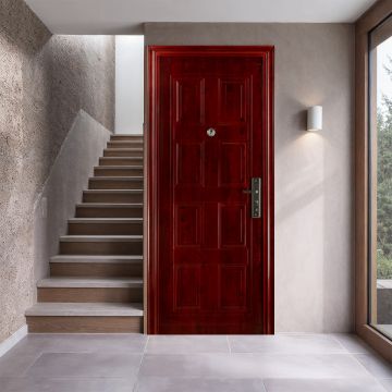 Usa metalica intrare REG 36  maro  86 x 205 cm  stanga