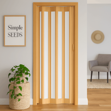 Usa plianta interior  cu geam 1/1 Prestij  din PVC  stejar  850/2030 mm