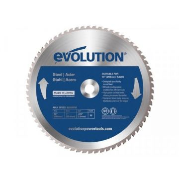 Disc pentru fierastrau circular, taiere otel Evolution M255TCT-52CS-1396, O255 x 25.4 mm, 52 dinti