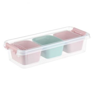 Cutie organizatoare plastic, 3 compartimente, 27.3A 11.3A 6.2 cm