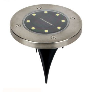 Lampa Led pentru gazon, 8 leduri, Argintiu, 11.5 cm
