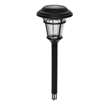 Lampa Led solara, Negru, Plastic, 33 cm