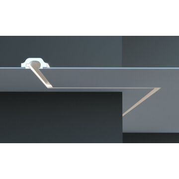 Profil pentru banda LED din polistiren extrudat acoperit cu rasina minerala KD119 - 7x16.5x115 cm