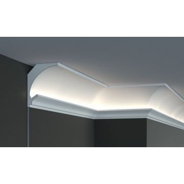 Profil pentru banda LED din polistiren extrudat acoperit cu rasina minerala KD204 - 11.5x9x115 cm