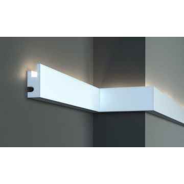 Profil pentru banda LED din polistiren extrudat acoperit cu rasina minerala KD301 - 9x4x115 cm
