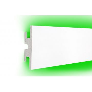 Profil pentru banda LED din polistiren extrudat acoperit cu rasina minerala KD302 - 12x4x115 cm