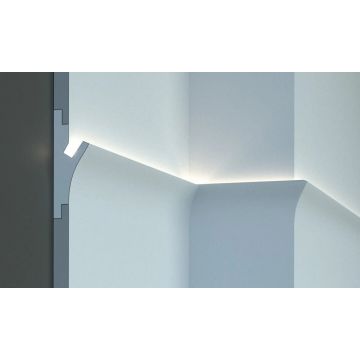 Profil pentru banda LED din polistiren extrudat acoperit cu rasina minerala KD402 - 15x5.5x115 cm