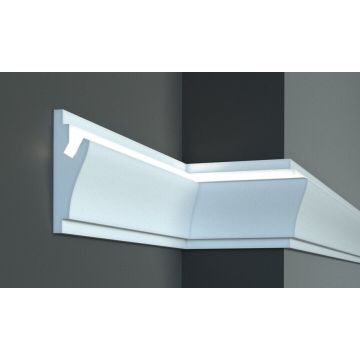 Profil pentru banda LED din polistiren extrudat acoperit cu rasina minerala KD403 - 17x5x115 cm