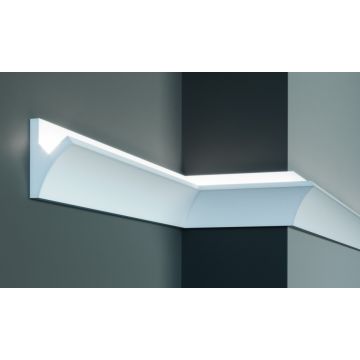 Profil pentru banda LED din polistiren extrudat acoperit cu rasina minerala KD407 - 10x6x115 cm