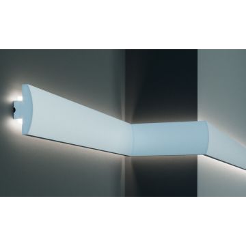 Profil pentru banda LED din polistiren extrudat acoperit cu rasina minerala KD505 - 9x3.9x115 cm