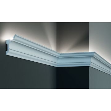 Profil pentru banda LED din poliuretan KF717 - 8.1x4.5x200 cm