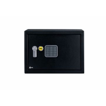 Seif electronic , Otel, Negru, 20X31X20 cm