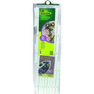 Spalier din plastic pentru flori si plante,alb,50x150 cm