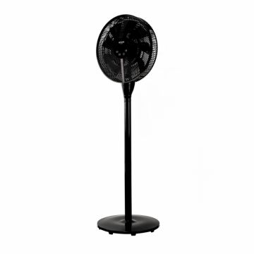 Ventilator de podea Bohm 16  , 25W, 8 viteze, Inaltime reglabila 129cm, Ecran LED, Telecomanda, Negru