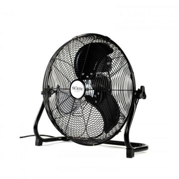 Ventilator de podea Bohm 20  , 110W, 3 viteze, Unghi de inclinare reglabil, Negru