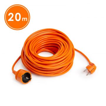 Cablu prelungitor de retea tip oscilant – 20 m, 3 x 1,5 mm², portocaliu