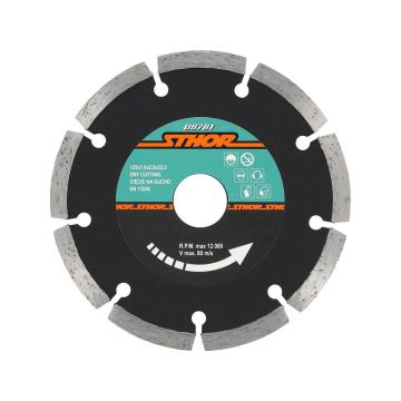 Disc diamantat segmentat Sthor 08781, 125 mm, pentru taiere beton si piatra