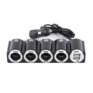 Încărcător Auto PNI Lighter 04 cu 4 Ieșiri Brichetă 12V/24V și 2 Ieșiri USB (1A) - Indicator LED