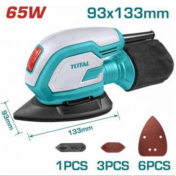 Masina de Slefuit TOTAL 65W – Viteza 11.000 rpm, 220-240V, Sac Colectare Praful