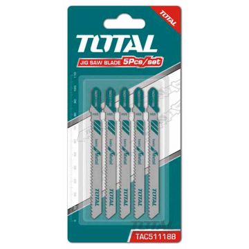Set 5 lame fierastrau pendular TOTAL TAC51118B, 100 mm, pentru metal