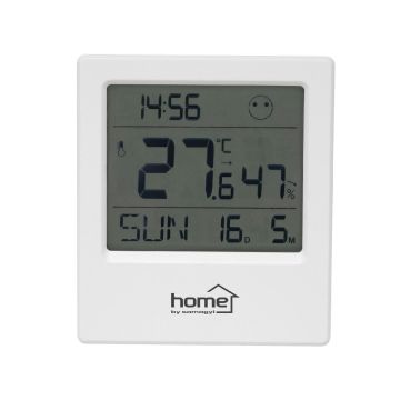 Termometru si Higrometru Digital HC 16 cu Afisaj Temperatura si Umiditate, Timp si Data, Montare pe Perete sau Masa