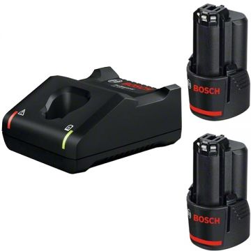 Bosch  1600A019RD - Set 2 acumulatori si incarcator Li-Ion 12 V 3 Ah incarcare rapida