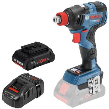 Bosch  GDX 18V-200 C + ProCORE + GAL 1880 CV - Masina de insurubat cu impact 200 Nm M4-M14 + Set acumulator si incarcator Li-Ion 18 V 4 Ah