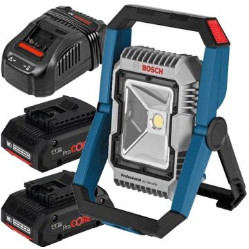 Bosch  GLI 18V-1900 + ProCORE + GAL 1880 CV - Lampa + Set 2 acumulatori si incarcator Li-Ion 18 V 4 Ah