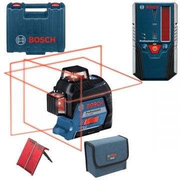 Bosch  GLL 3-80 + LR 6 - Nivela laser cu linii 30 m valiza plastic + Receptor 50 m